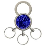 Lights Blue Tree Night Glow 3-Ring Key Chains Front