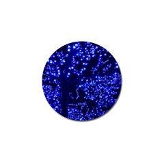 Lights Blue Tree Night Glow Golf Ball Marker by Celenk