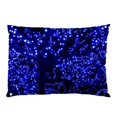 Lights Blue Tree Night Glow Pillow Case by Celenk