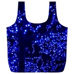 Lights Blue Tree Night Glow Full Print Recycle Bags (L)  Front