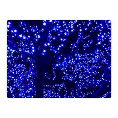 Lights Blue Tree Night Glow Double Sided Flano Blanket (mini)  by Celenk