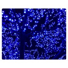 Lights Blue Tree Night Glow Double Sided Flano Blanket (medium)  by Celenk