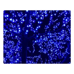 Lights Blue Tree Night Glow Double Sided Flano Blanket (large)  by Celenk