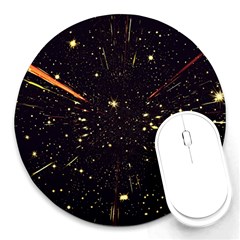 Star Sky Graphic Night Background Round Mousepads by Celenk