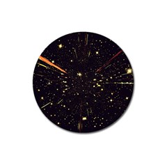 Star Sky Graphic Night Background Magnet 3  (round) by Celenk