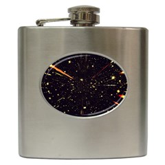 Star Sky Graphic Night Background Hip Flask (6 Oz) by Celenk