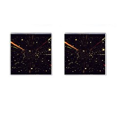 Star Sky Graphic Night Background Cufflinks (square) by Celenk