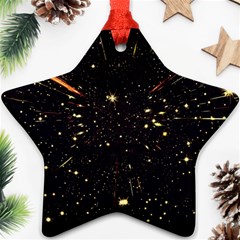 Star Sky Graphic Night Background Star Ornament (two Sides) by Celenk