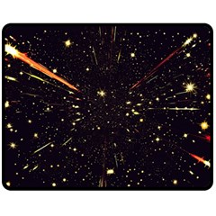 Star Sky Graphic Night Background Fleece Blanket (medium)  by Celenk