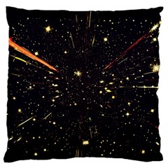 Star Sky Graphic Night Background Large Flano Cushion Case (one Side) by Celenk