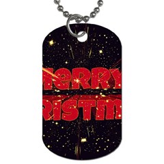 Star Sky Graphic Night Background Dog Tag (One Side)