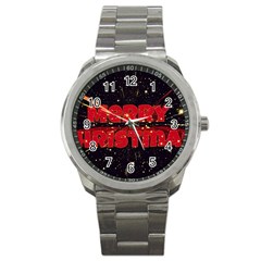 Star Sky Graphic Night Background Sport Metal Watch by Celenk