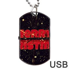 Star Sky Graphic Night Background Dog Tag Usb Flash (two Sides) by Celenk