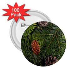 Branch Christmas Cone Evergreen 2 25  Buttons (100 Pack)  by Celenk