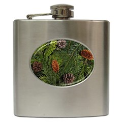 Branch Christmas Cone Evergreen Hip Flask (6 Oz) by Celenk