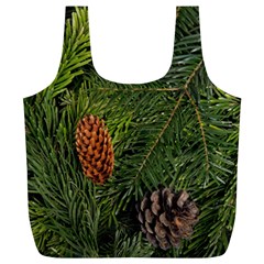 Branch Christmas Cone Evergreen Full Print Recycle Bags (l) 