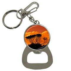 Trees Branches Sunset Sky Clouds Button Necklaces by Celenk