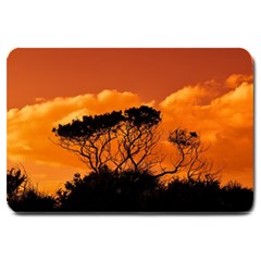 Trees Branches Sunset Sky Clouds Large Doormat  by Celenk