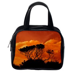 Trees Branches Sunset Sky Clouds Classic Handbags (one Side) by Celenk