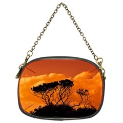 Trees Branches Sunset Sky Clouds Chain Purses (one Side)  by Celenk