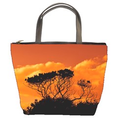 Trees Branches Sunset Sky Clouds Bucket Bags by Celenk