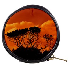 Trees Branches Sunset Sky Clouds Mini Makeup Bags by Celenk