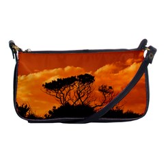 Trees Branches Sunset Sky Clouds Shoulder Clutch Bags by Celenk