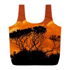 Trees Branches Sunset Sky Clouds Full Print Recycle Bags (l)  by Celenk