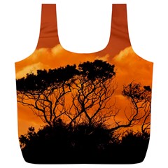 Trees Branches Sunset Sky Clouds Full Print Recycle Bags (l) 