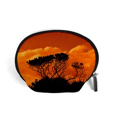 Trees Branches Sunset Sky Clouds Accessory Pouches (small)  by Celenk