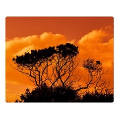 Trees Branches Sunset Sky Clouds Double Sided Flano Blanket (large)  by Celenk