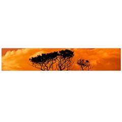 Trees Branches Sunset Sky Clouds Large Flano Scarf  by Celenk