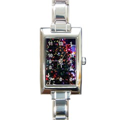 Abstract Background Celebration Rectangle Italian Charm Watch by Celenk