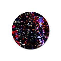 Abstract Background Celebration Rubber Coaster (round)  by Celenk