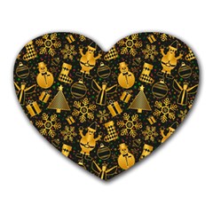 Christmas Background Heart Mousepads by Celenk