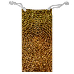 Background Gold Pattern Structure Jewelry Bag by Celenk