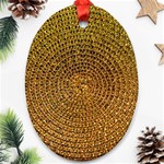 Background Gold Pattern Structure Oval Ornament (Two Sides) Front