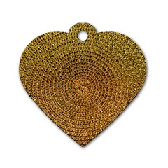 Background Gold Pattern Structure Dog Tag Heart (one Side) by Celenk