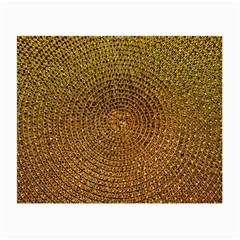 Background Gold Pattern Structure Small Glasses Cloth (2-side) by Celenk