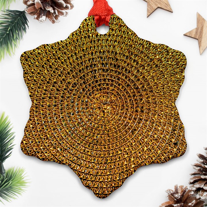 Background Gold Pattern Structure Ornament (Snowflake)