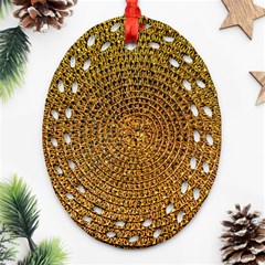 Background Gold Pattern Structure Ornament (oval Filigree) by Celenk