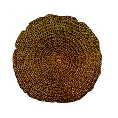 Background Gold Pattern Structure Standard 15  Premium Round Cushions by Celenk