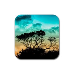 Trees Branches Branch Nature Rubber Coaster (square)  by Celenk