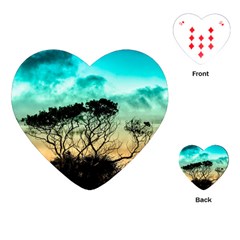 Trees Branches Branch Nature Playing Cards (heart)  by Celenk