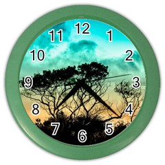 Trees Branches Branch Nature Color Wall Clocks by Celenk