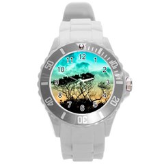 Trees Branches Branch Nature Round Plastic Sport Watch (l) by Celenk