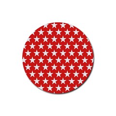 Star Christmas Advent Structure Rubber Round Coaster (4 Pack)  by Celenk