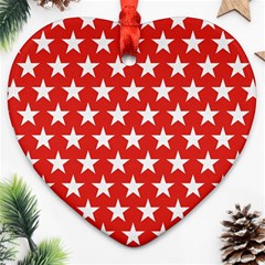 Star Christmas Advent Structure Heart Ornament (two Sides) by Celenk