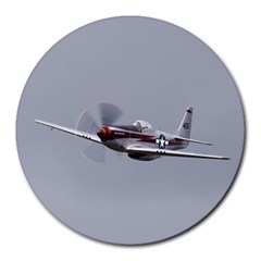 P-51 Mustang Flying Round Mousepads by Ucco