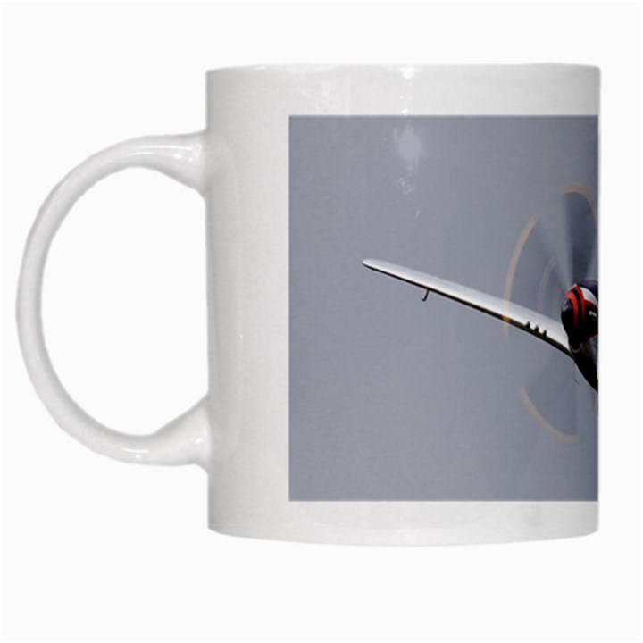 P-51 Mustang flying White Mugs